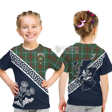 Gayre Tartan Kid T-Shirt Featuring Thistle and Scotland Map