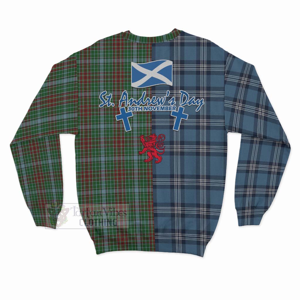 Tartan Vibes Clothing Gayre Tartan Sweatshirt Happy St. Andrew's Day Half Tartan Style