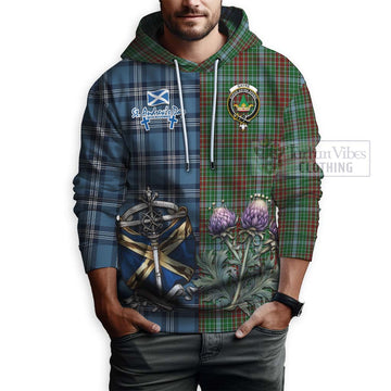 Gayre Tartan Hoodie Happy St. Andrew's Day Half Tartan Style