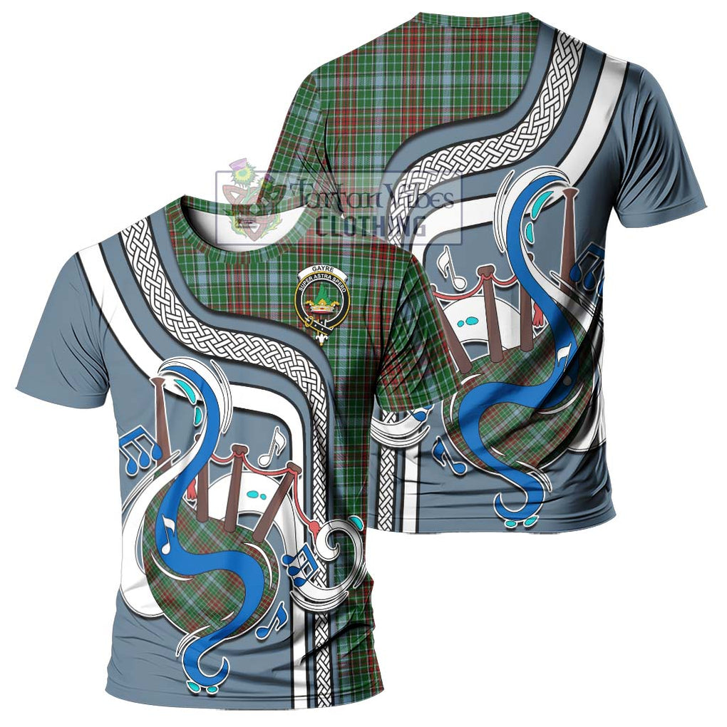 Gayre Tartan T-Shirt with Epic Bagpipe Style - Tartanvibesclothing Shop