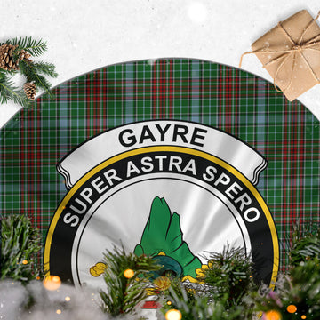 Gayre Tartan Christmas Tree Skirt with Family Crest