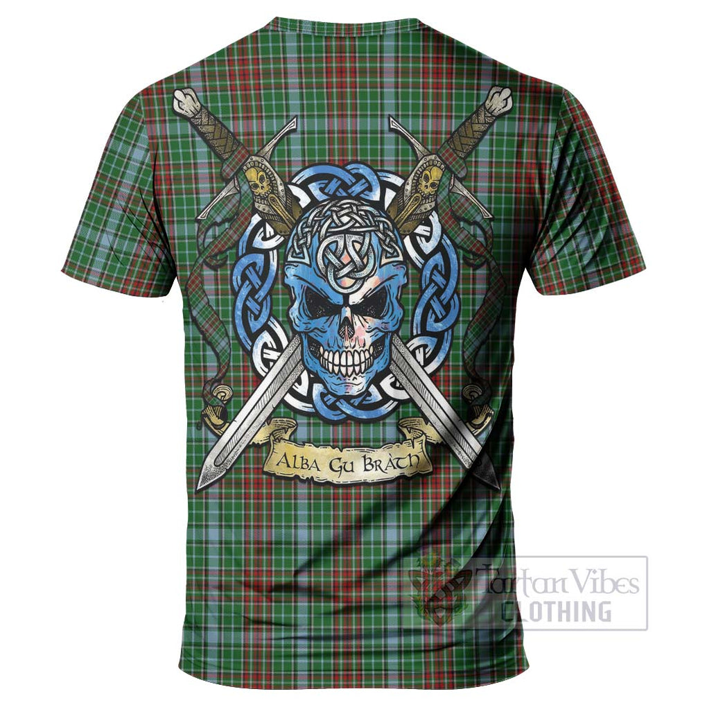 Tartan Vibes Clothing Gayre Tartan T-Shirt with Family Crest Celtic Skull Style