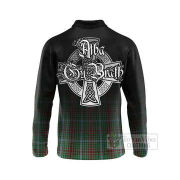 Gayre Tartan Long Sleeve Polo Shirt Featuring Alba Gu Brath Family Crest Celtic Inspired