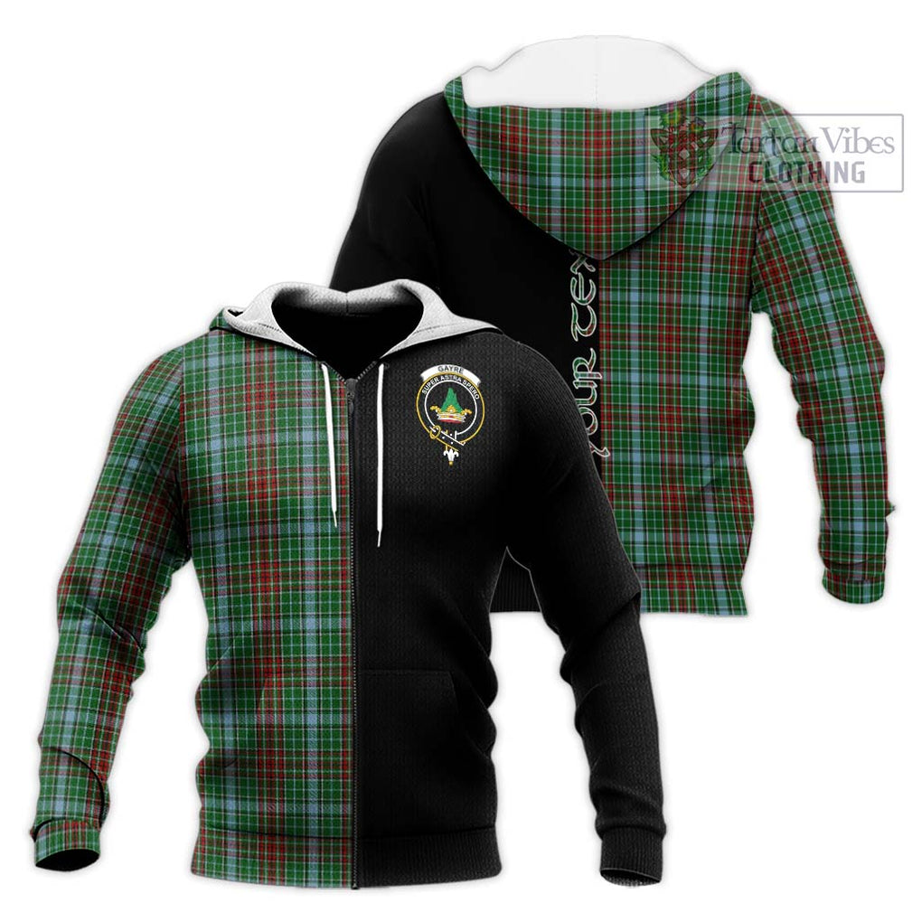 Gayre Tartan Knitted Hoodie with Family Crest and Half Of Me Style Unisex Knitted Zip Hoodie - Tartanvibesclothing Shop