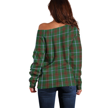 Gayre Tartan Off Shoulder Women Sweater