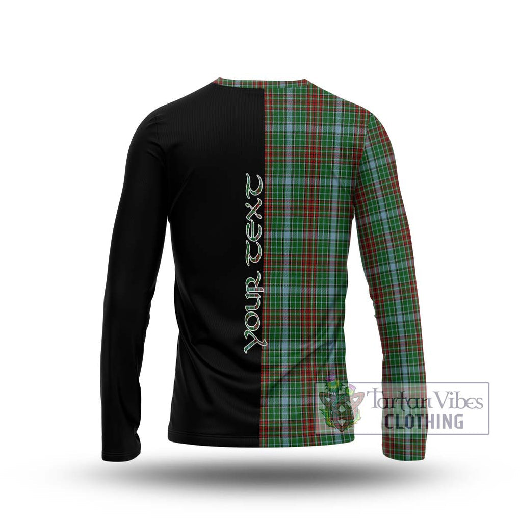 Gayre Tartan Long Sleeve T-Shirt with Family Crest and Half Of Me Style - Tartanvibesclothing Shop