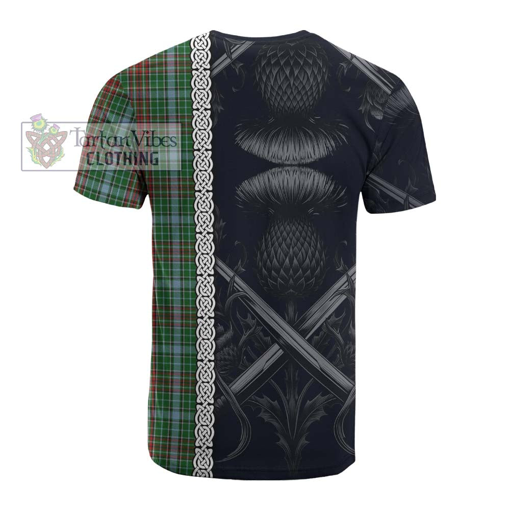 Tartan Vibes Clothing Gayre Tartan Cotton T-shirt with Family Crest Cross Sword Thistle Celtic Vibes