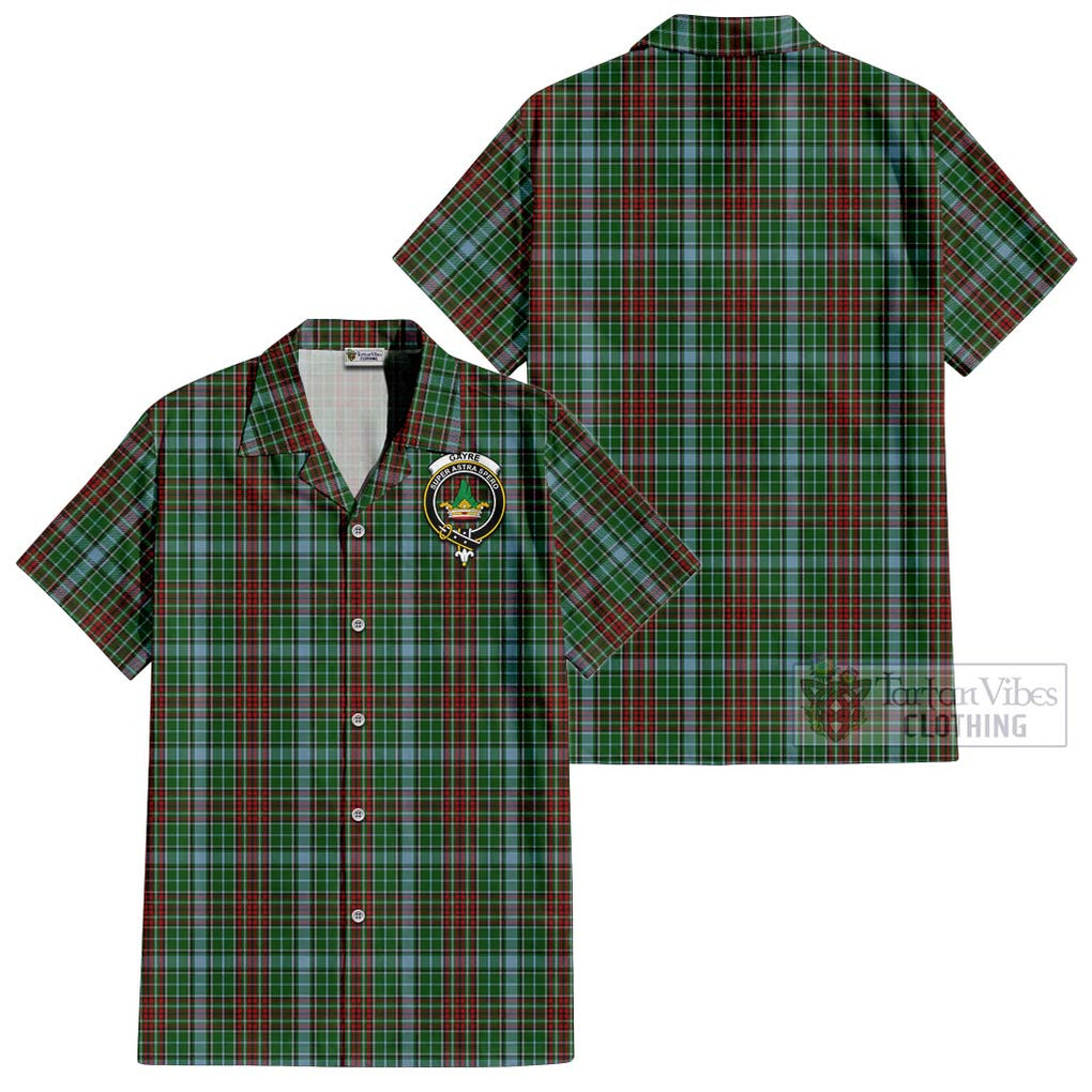 Gayre Tartan Cotton Hawaiian Shirt with Family Crest Kid - Tartan Vibes Clothing