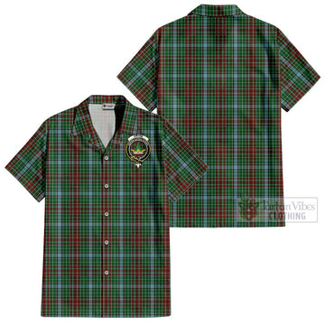 Gayre Tartan Cotton Hawaiian Shirt with Family Crest