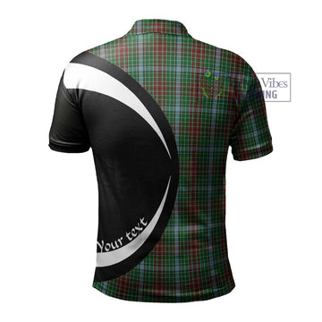 Gayre Tartan Men's Polo Shirt with Family Crest Circle Style