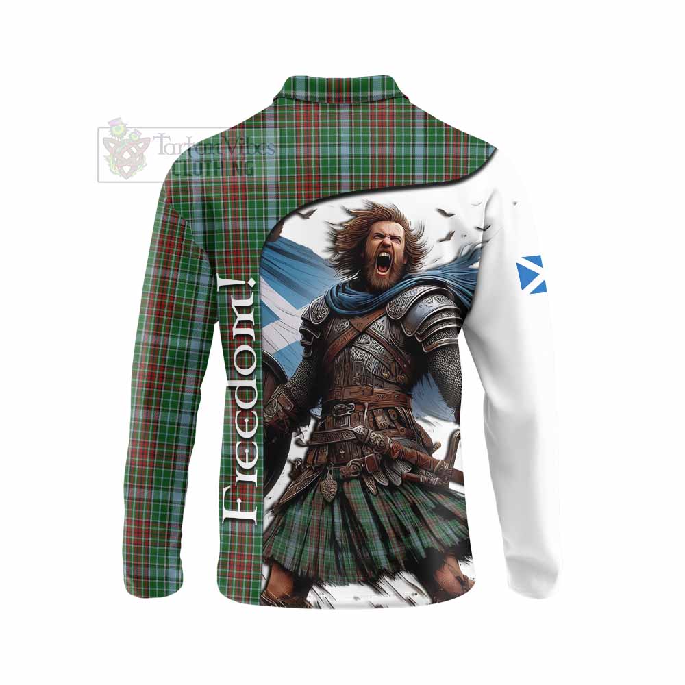 Tartan Vibes Clothing Gayre Crest Tartan Long Sleeve Polo Shirt Inspired by the Freedom of Scottish Warrior