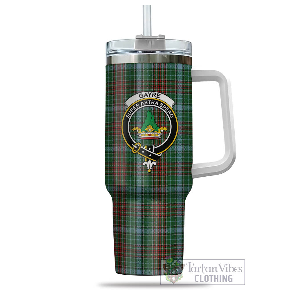 Tartan Vibes Clothing Gayre Tartan and Family Crest Tumbler with Handle