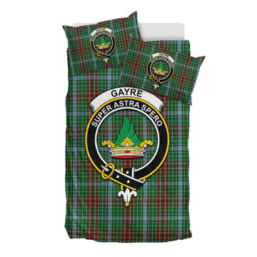 Gayre Tartan Bedding Set with Family Crest