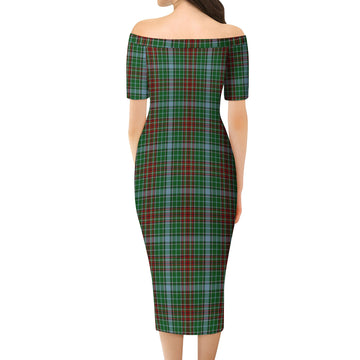 Gayre Tartan Off Shoulder Lady Dress