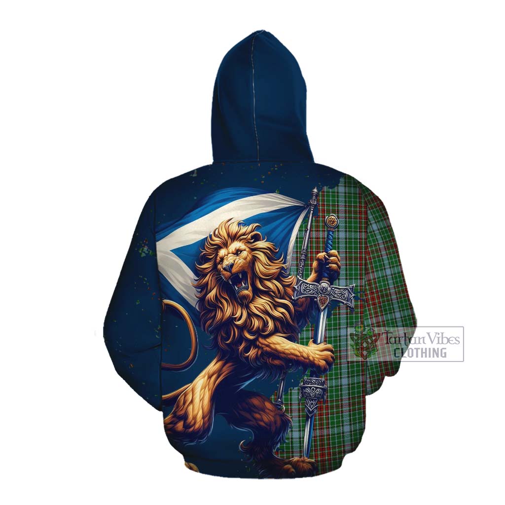 Tartan Vibes Clothing Gayre Tartan Family Crest Cotton Hoodie with Scottish Majestic Lion