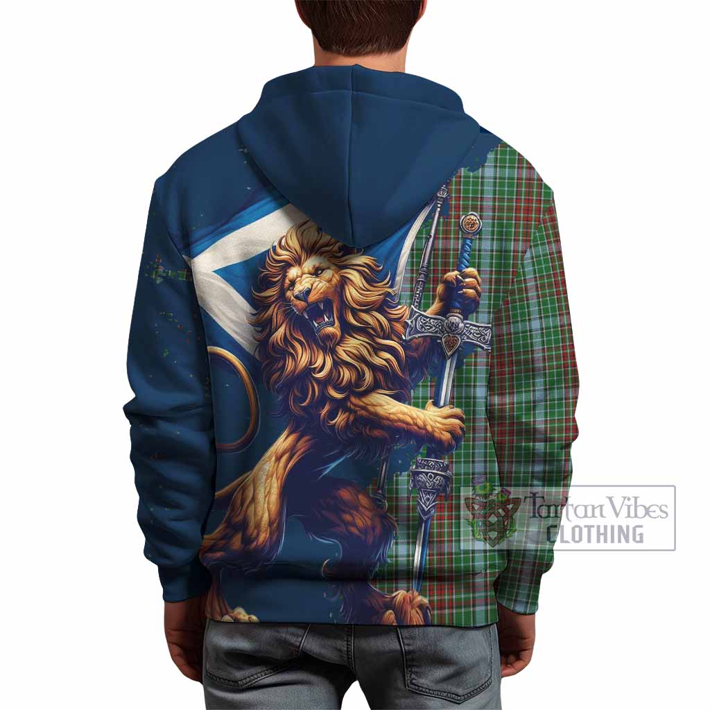 Gayre Tartan Family Crest Hoodie with Scottish Majestic Lion