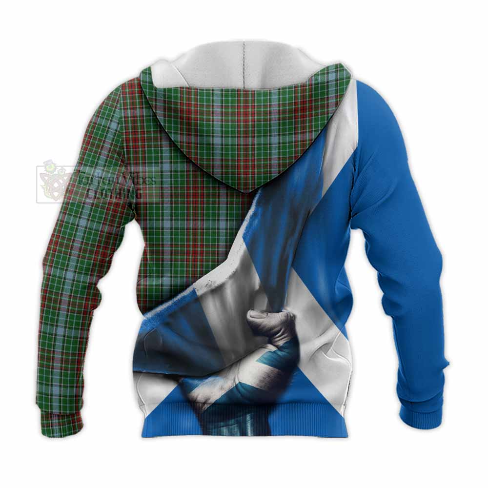 Tartan Vibes Clothing Gayre Tartan Knitted Hoodie with Family Crest Scotland Patriotic Style