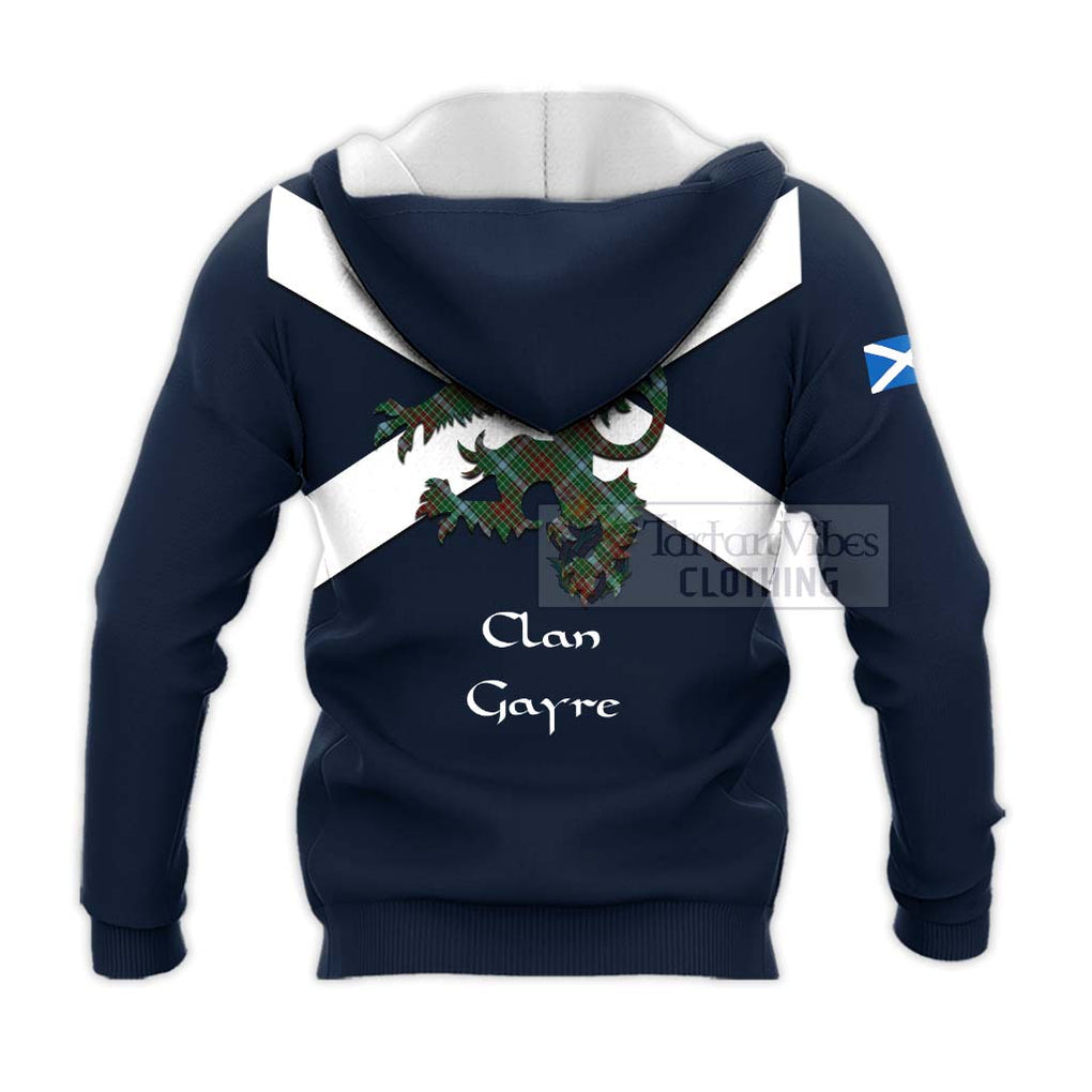 Tartan Vibes Clothing Gayre Tartan Lion Rampant Knitted Hoodie – Proudly Display Your Heritage with Alba Gu Brath and Clan Name