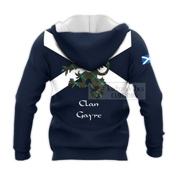 Gayre Tartan Lion Rampant Knitted Hoodie Proudly Display Your Heritage with Alba Gu Brath and Clan Name