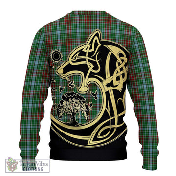 Gayre Tartan Ugly Sweater with Family Crest Celtic Wolf Style