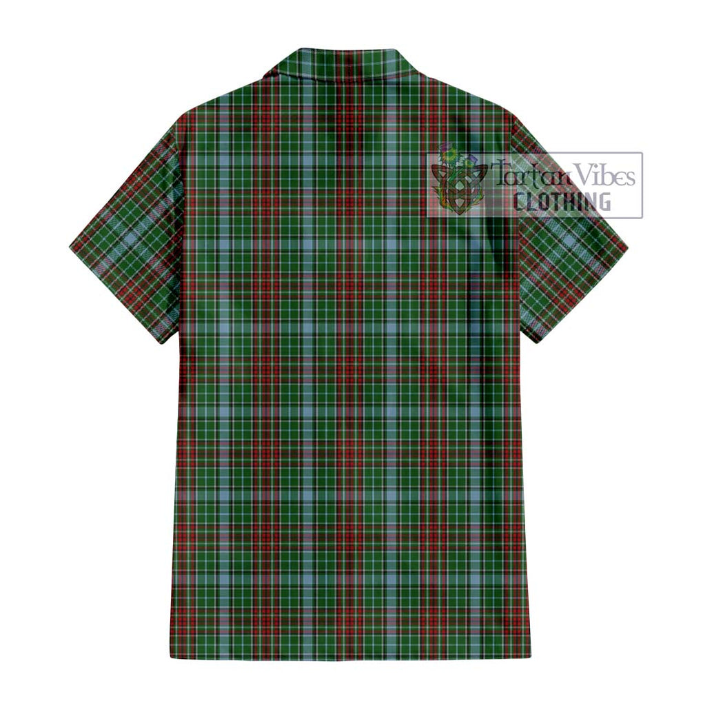 Gayre Tartan Short Sleeve Button Shirt with Family Crest DNA In Me Style - Tartanvibesclothing Shop