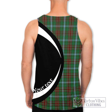 Gayre Tartan Men's Tank Top with Family Crest Circle Style