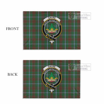 Gayre Tartan House Flag with Family Crest