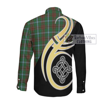 Gayre Tartan Long Sleeve Button Shirt with Family Crest and Celtic Symbol Style