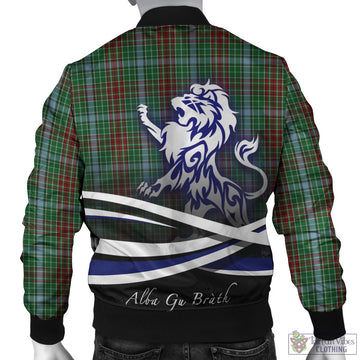 Gayre Tartan Bomber Jacket with Alba Gu Brath Regal Lion Emblem