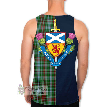 Gayre Tartan Men's Tank Top Alba with Scottish Lion Royal Arm Half Style