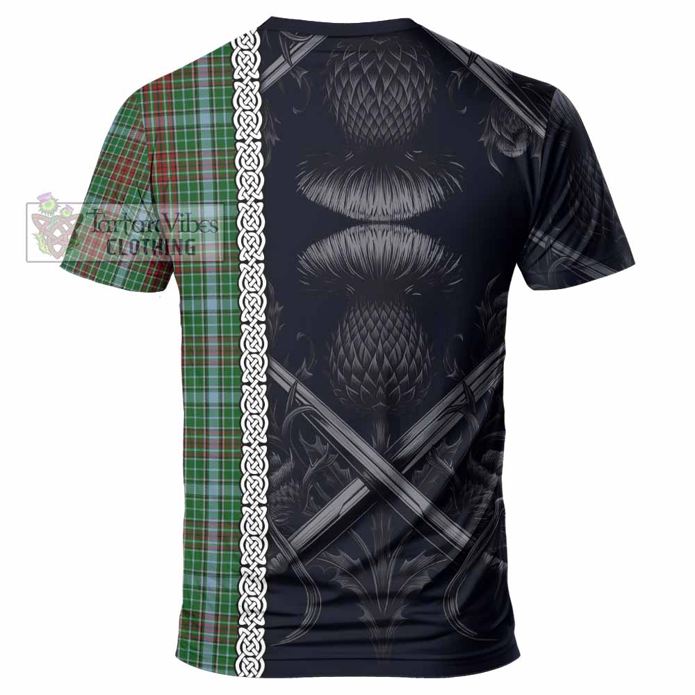 Tartan Vibes Clothing Gayre Tartan T-Shirt with Family Crest Cross Sword Thistle Celtic Vibes