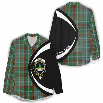 Gayre Tartan Women's Casual Shirt with Family Crest Circle Style