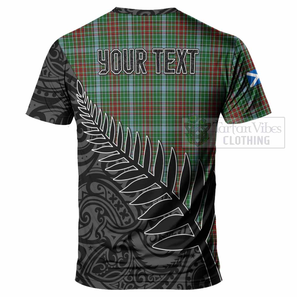 Tartan Vibes Clothing Gayre Crest Tartan T-Shirt with New Zealand Silver Fern Half Style