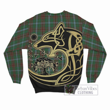 Gayre Tartan Sweatshirt with Family Crest Celtic Wolf Style