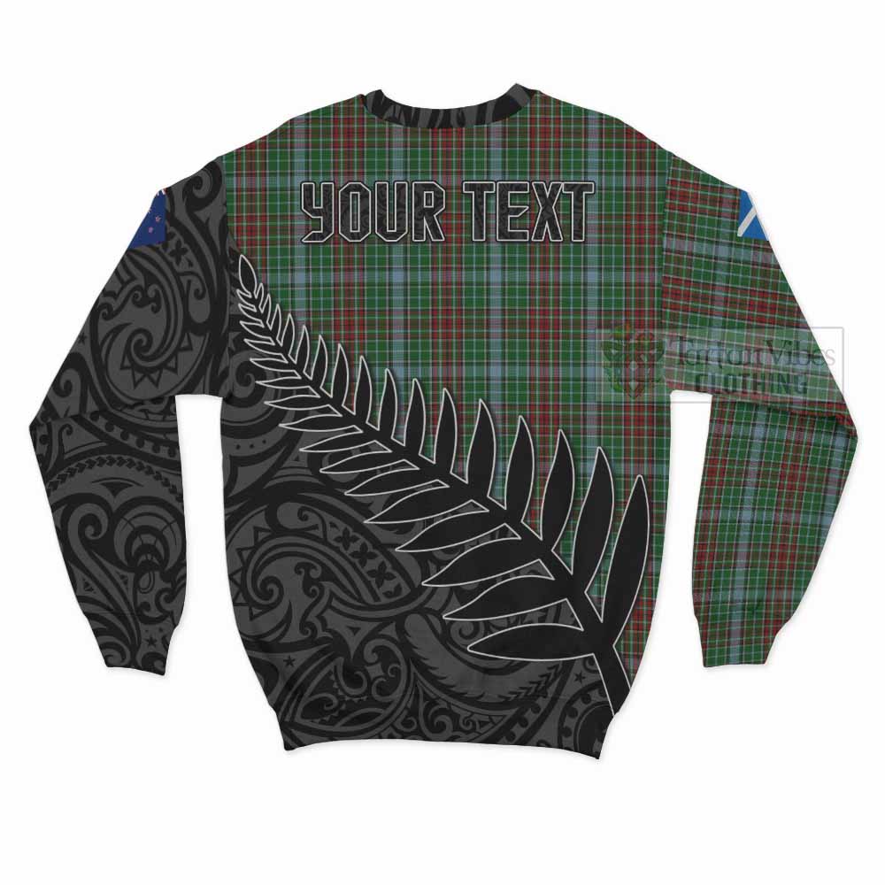 Tartan Vibes Clothing Gayre Crest Tartan Sweatshirt with New Zealand Silver Fern Half Style