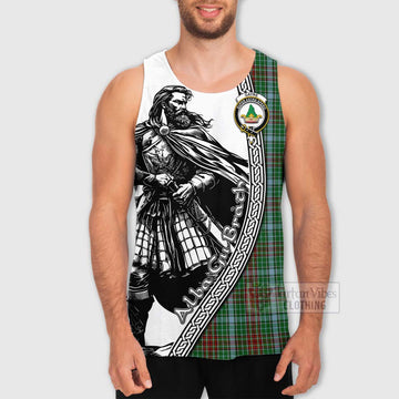 Gayre Tartan Clan Crest Men's Tank Top with Highlander Warrior Celtic Style