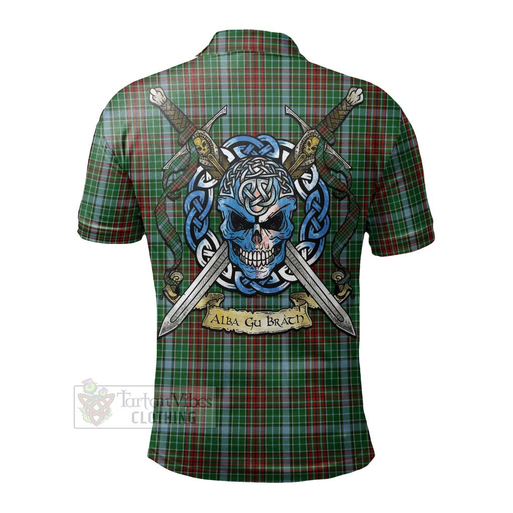 Tartan Vibes Clothing Gayre Tartan Polo Shirt with Family Crest Celtic Skull Style