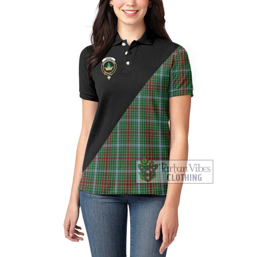 Gayre Tartan Women's Polo Shirt with Family Crest and Military Logo Style - Tartanvibesclothing Shop