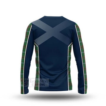 Gayre Tartan Long Sleeve T-Shirt with Family Crest and Scottish Thistle Vibes Sport Style