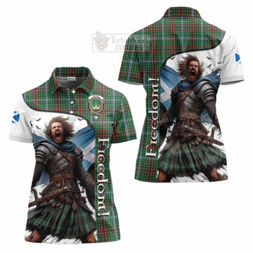 Gayre Crest Tartan Women's Polo Shirt Inspired by the Freedom of Scottish Warrior