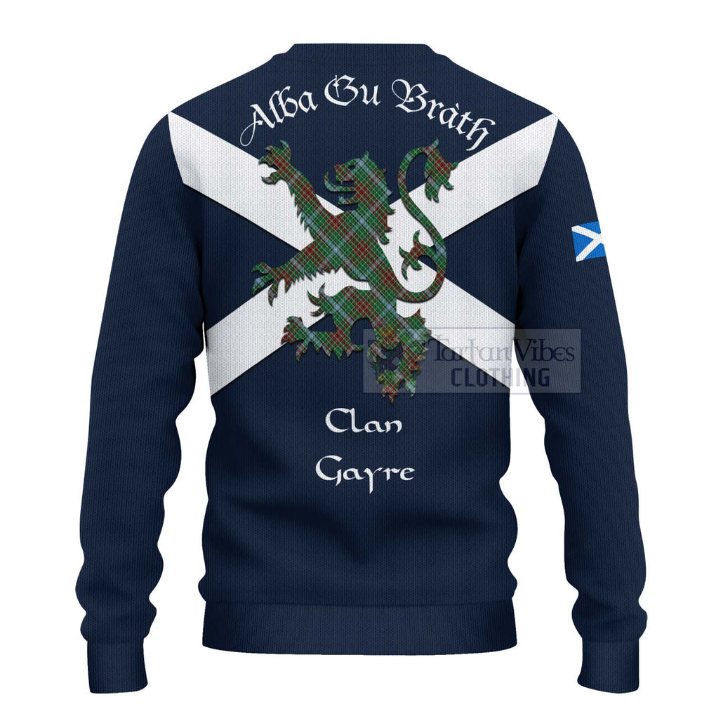 Tartan Vibes Clothing Gayre Tartan Lion Rampant Knitted Sweater – Proudly Display Your Heritage with Alba Gu Brath and Clan Name