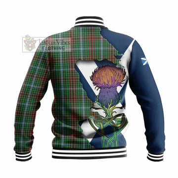 Gayre Tartan Family Crest Baseball Jacket Scottish Thistle Celtic Inspired - Tartan Vibes Clothing
