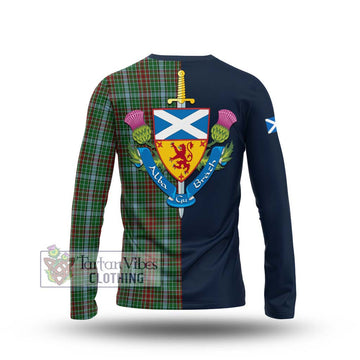 Gayre Tartan Long Sleeve T-Shirt Alba with Scottish Lion Royal Arm Half Style