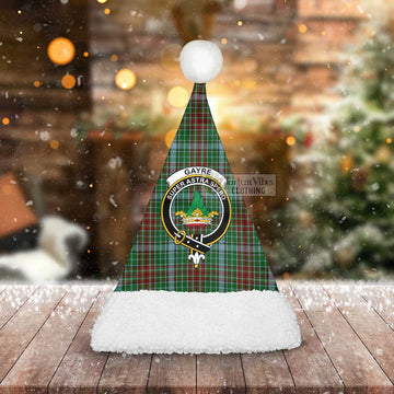 Gayre Tartan Christmas Santa Hats with Family Crest