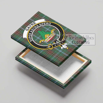 Gayre Tartan Canvas Print Wall Art with Family Crest