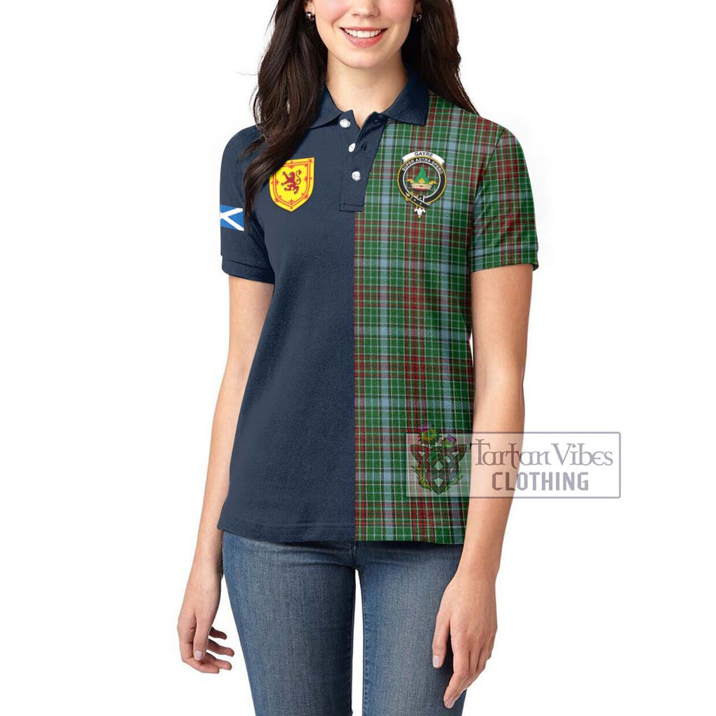 Tartan Vibes Clothing Gayre Tartan Women's Polo Shirt with Scottish Lion Royal Arm Half Style