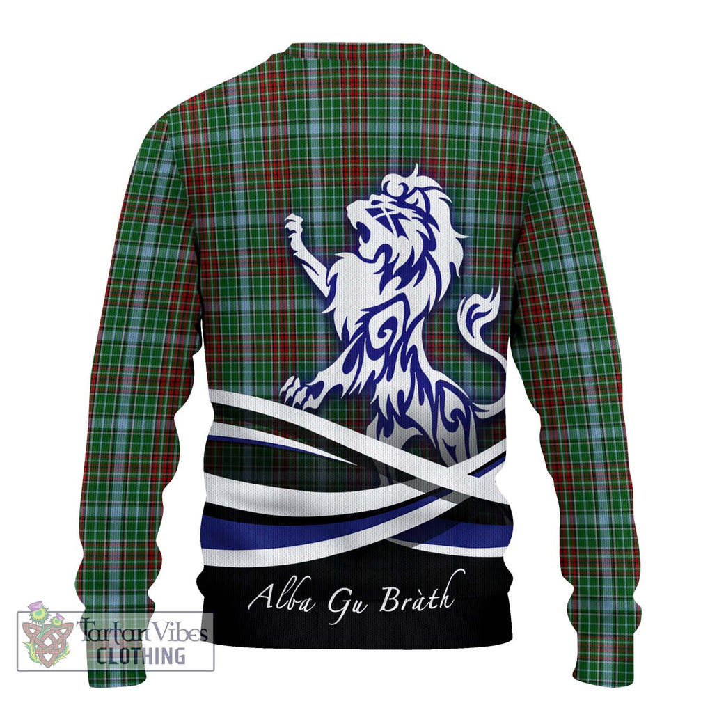 Gayre Tartan Knitted Sweater with Alba Gu Brath Regal Lion Emblem - Tartanvibesclothing Shop