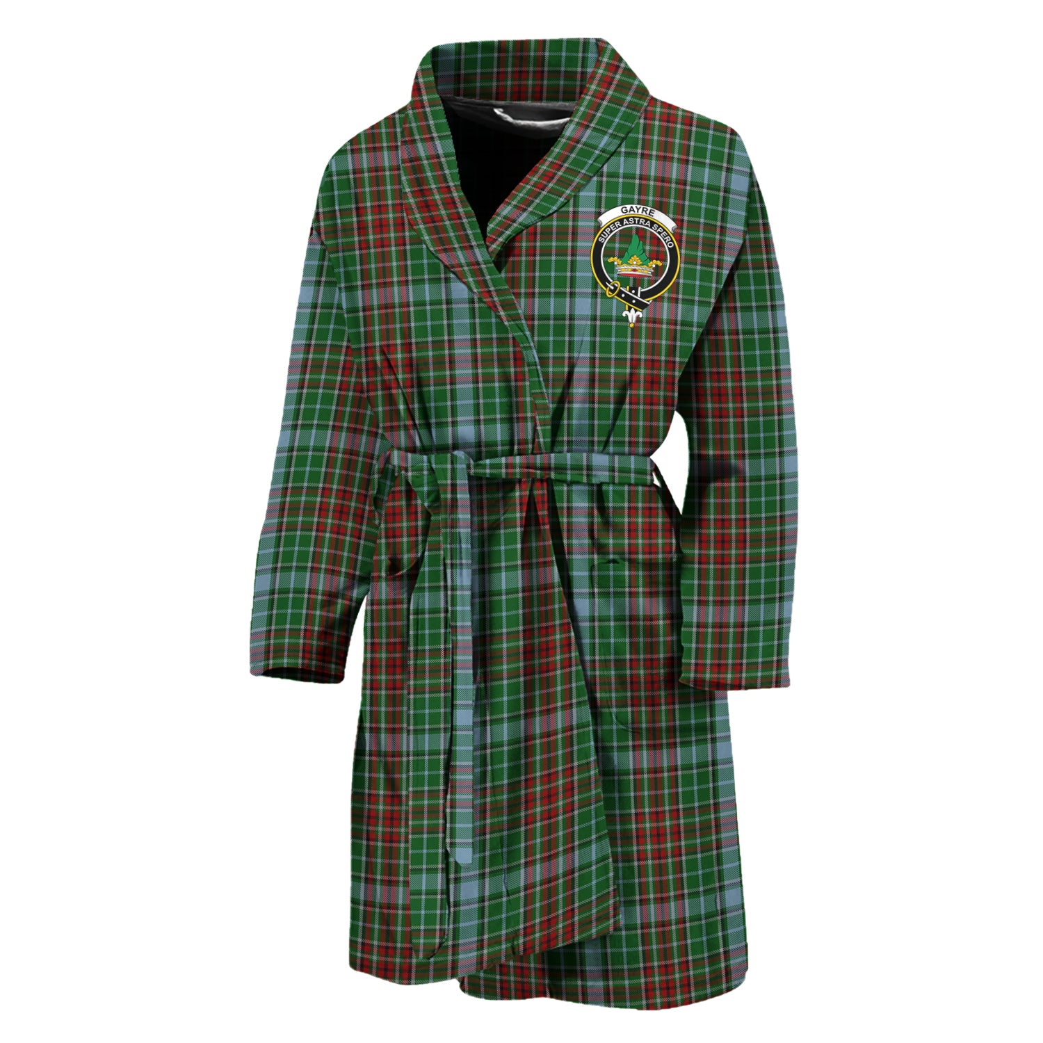 Gayre Tartan Bathrobe with Family Crest Unisex M - Tartan Vibes Clothing