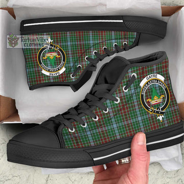 Gayre Tartan High Top Shoes with Family Crest - Tartan Vibes Clothing