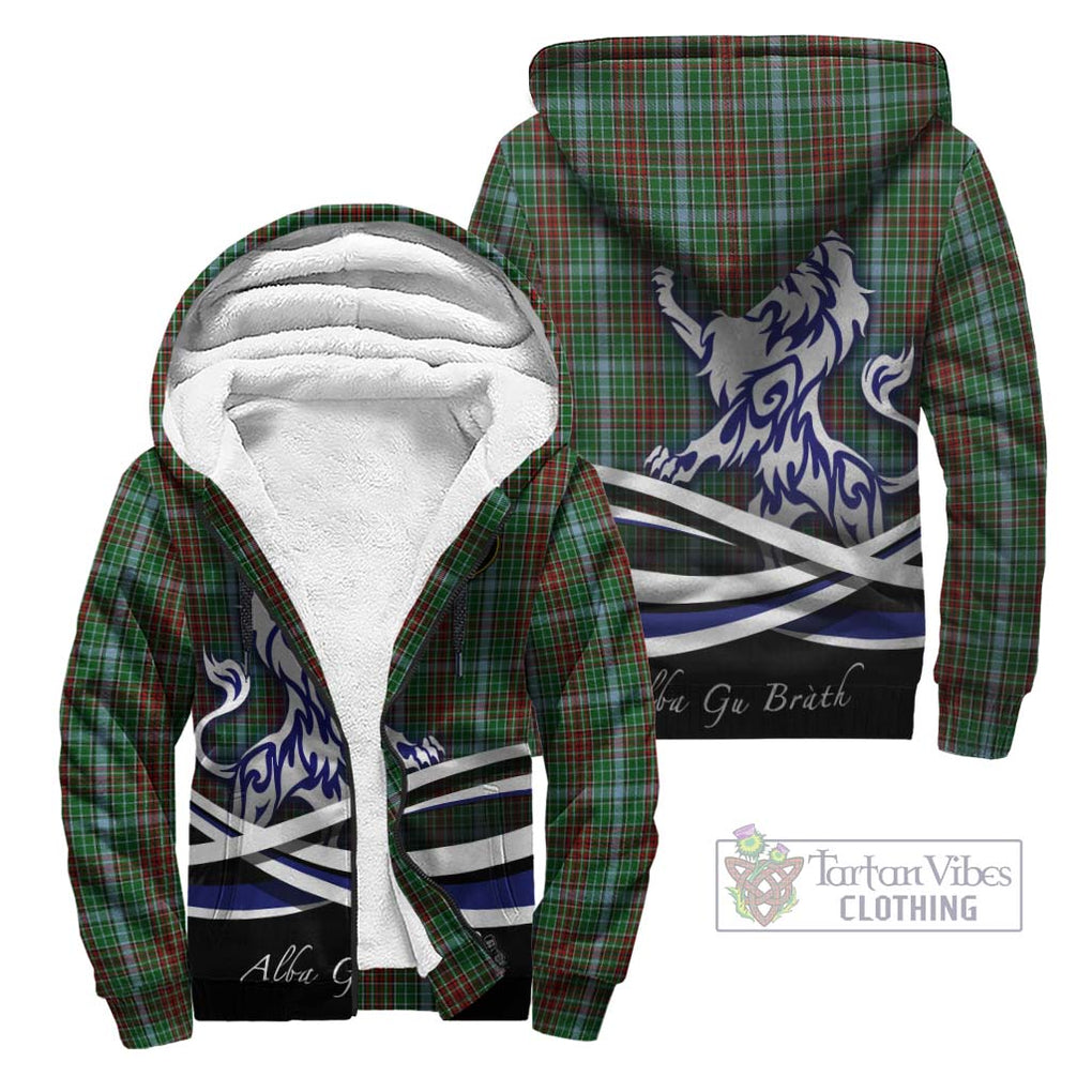 Gayre Tartan Sherpa Hoodie with Alba Gu Brath Regal Lion Emblem Unisex - Tartanvibesclothing Shop